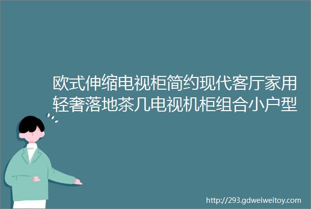 欧式伸缩电视柜简约现代客厅家用轻奢落地茶几电视机柜组合小户型